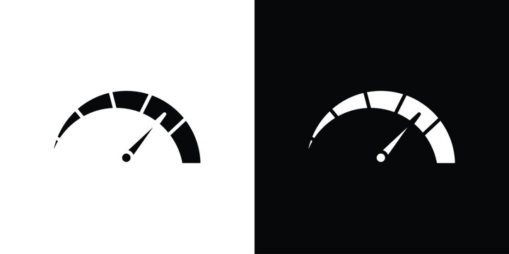Speedometer icon of a flat style vector