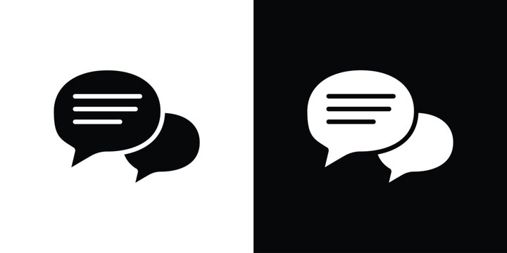 Speech bubble icon of a flat style vector