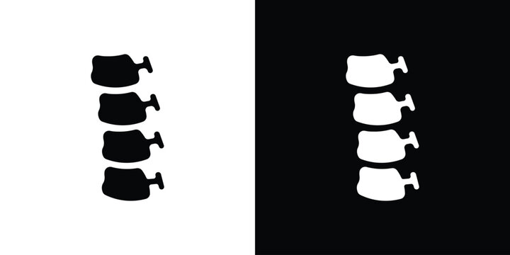 Spine Bone icon of a flat style vector