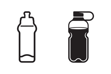 Water bottle flask vector illustration