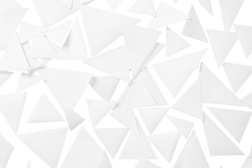 abstract white triangles pattern isolated on white or transparent png