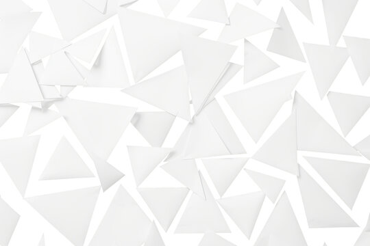 abstract white triangles pattern isolated on white or transparent png