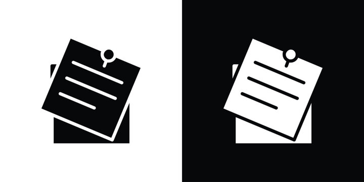 Sticky notes icon of a flat style vector