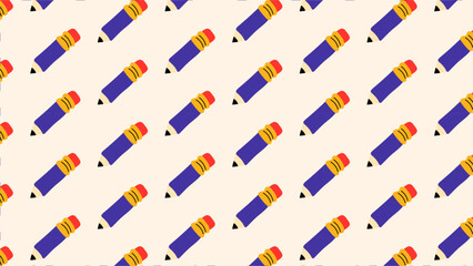 Purple pencil pattern – cute seamless background for creative school stationery themes.