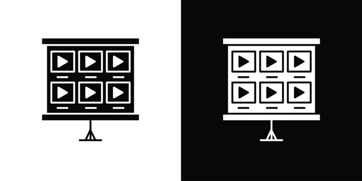 Storyboard icon of a flat style vector