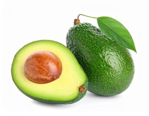 avocado isolated on white