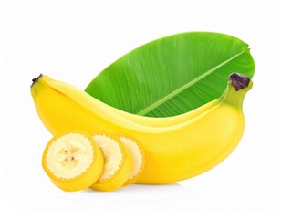 bunch of bananas isolated on white background 