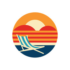 Retro sunset design