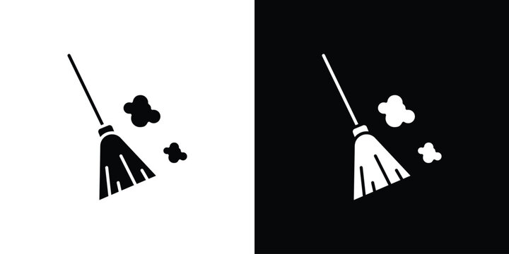 Sweeping icon of a flat style vector