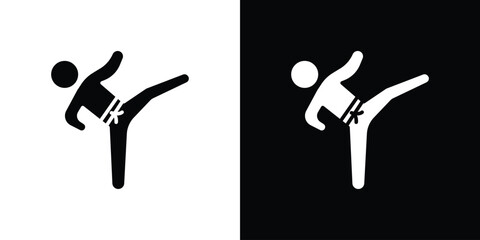 Taekwondo icon of a flat style vector © Vince