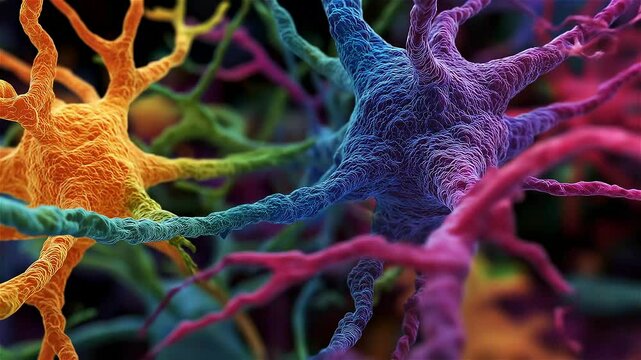 Exploring the vibrant world of neural connections and their intricate structures in a stunning digital representation