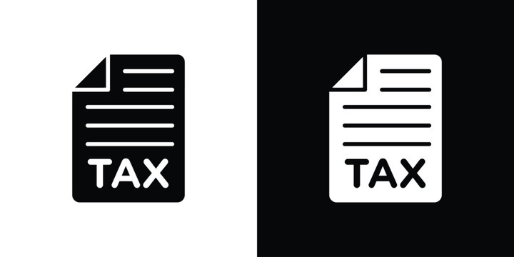 Tax icon of a flat style vector