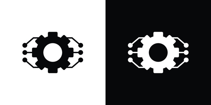 Technology icon of a flat style vector