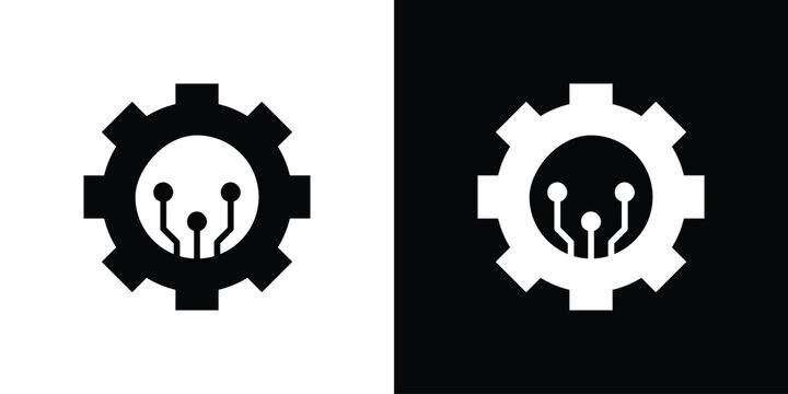 Technology icon of a flat style vector