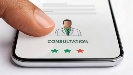 Healthcare Call Center and Consultation Concept. Online healthcare services provide remote medical support through consultation call with doctor ensuring convenience and accessibility