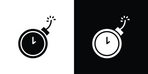 Time bomb icon of a flat style vector © Vince