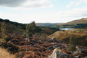 Dovestone Edge at the Peak District National Park, England, UK