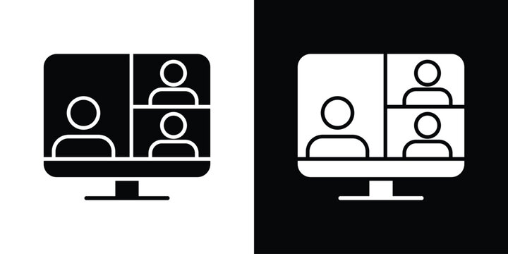 Webinar icon of a flat style vector