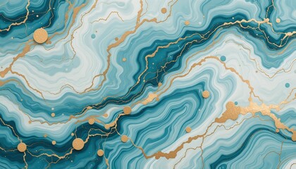 Abstract blue and gold marble texture background with elegant and luxurious design