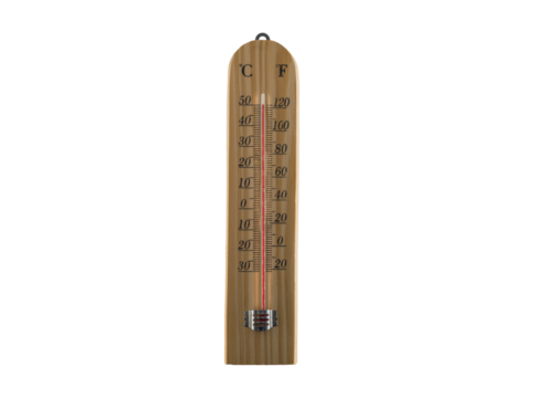 Thermometer shows extreme heat – symbol of heat wave or climate change. Midsummer heat: Outdoor thermometer shows over 40 degrees Celsius