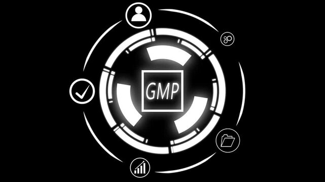 good manufacturing practice certification quality control on virtual screen. GMP