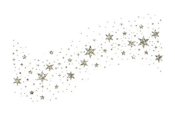 Sparkling silver stars festive design against a black background for celebratory themes