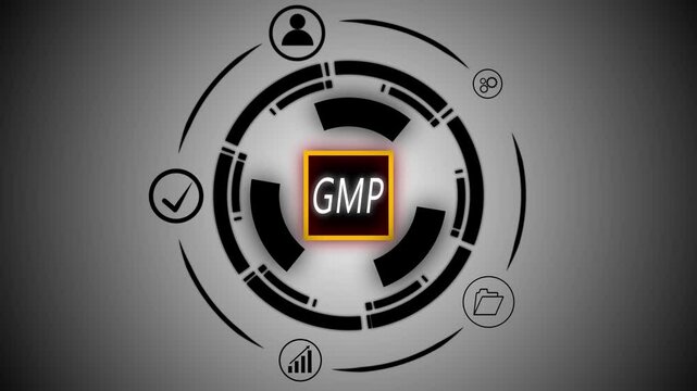good manufacturing practice certification quality control on virtual screen. GMP