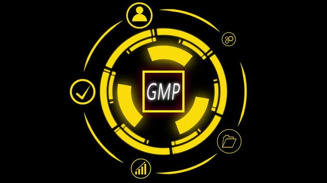 good manufacturing practice certification quality control on virtual screen. GMP