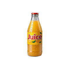 Freshly Squeezed Orange Juice in a Glass Bottle