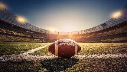 vintage football on a sports field