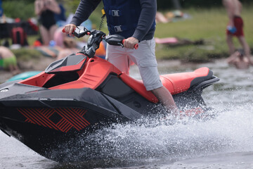 Naklejka premium Personal watercraft closeups