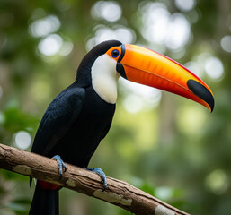Fototapeta premium Toco Toucan in the Brazilian Atlantic Forest