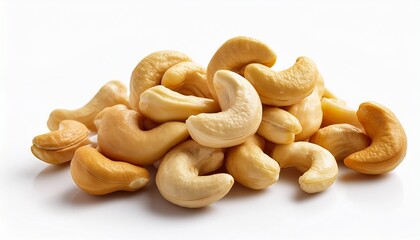 delicious cashews snack kitchen food bright isolated on white background