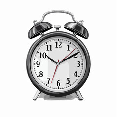 Black alarm clock image vector isolated on white background Vector Illustration