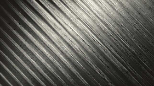 Diagonal metal texture with parallel lines and subtle light reflecting across the surface detail design