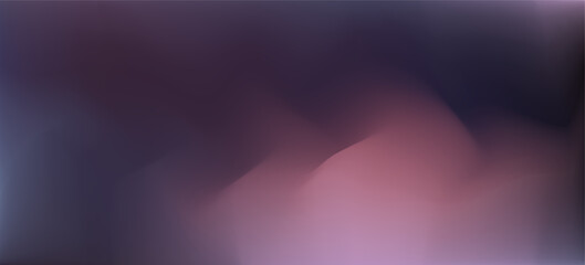 Abstract gradient featuring blurred, wave-like layers in deep plum pink, navy blue, and smoky gray shades. Moody and atmospheric print, suitable for fluid graphic design, liquid banner, 3d poster