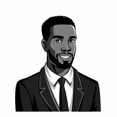 Business Man Looking Forward Image vector isolated on white background.