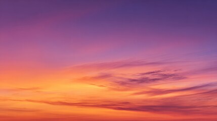 Obraz premium Vibrant sunset gradient from orange to purple, serene and abstract. Nature's breathtaking color symphony. 