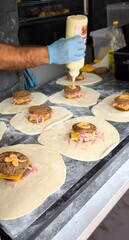 Making a Pizza Burger: The Cooking Process From Scratch