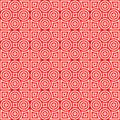 Circles pattern. Hoops seamless ornament. Dot motif. Circular figures backdrop. Rounds background. Rings wallpaper. Digital paper, textile print, web design, abstract image. Vector illustration.