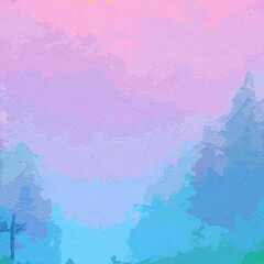 Various oil paintings, floral landscapes, chrysanthemums, waterfalls, swallows, streams, plum blosso