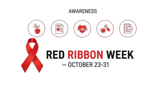 Importance of Awareness Red Ribbon Week October Event Promotion