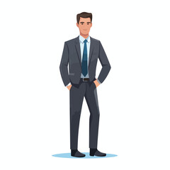 Fototapeta premium Professional Corporate Icon of Businessman Design for Business Presentations