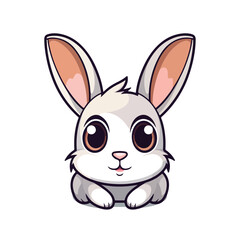 Professional Cartoon Rabbit or Bunny Icon Vector Image for Versatile Usage