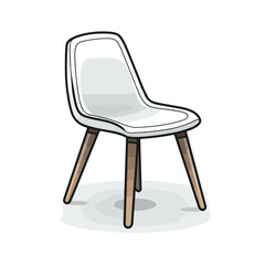 Modern Chair Design Seat Icon Concept for Furniture Vector Illustration