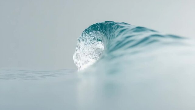 minimalist portrait essence of underwater orientation featuring figure on left side with flowing water dynamics