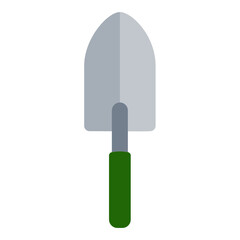 Hand trowel gardening tool in flat design vector icon