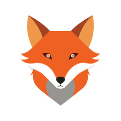 Obraz premium Animal head flat color 