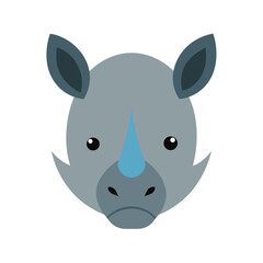 Naklejka premium Animal head flat color 