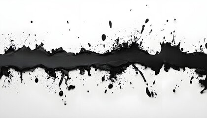 Fototapeta premium Black splash border line background effect composition